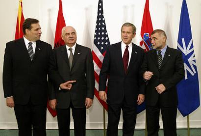 Trajkovski, Moisiu, Bush, Mesic