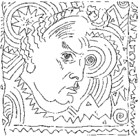Portret i Ramadan Sokolit - grafik� nga Naxhi Bakalli.