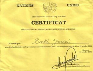 �ertifikat� mir�njohje