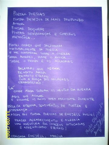 Poezi n� piktur� e Engj�ll Koliqit