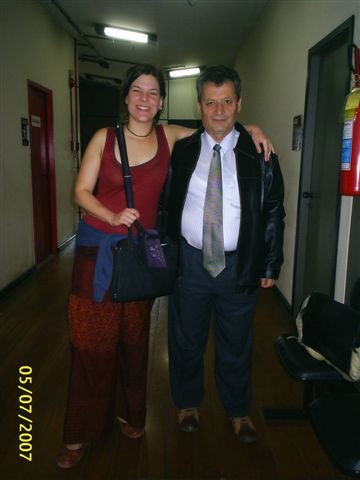 Engj�ll Koliqi me studenten kroate Klara Karad�a